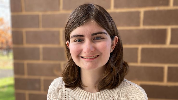 Graduating Education major Emily Duggan is president of Phi Theta Kappa honor society and the Christian Club. Photos by Eric Devlin.