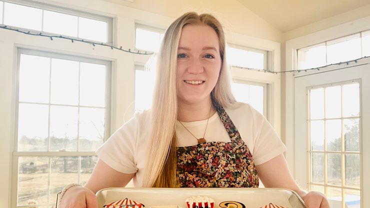 Montgomery County Community College Culinary Arts Institute 2022 graduate Abigail Nice combined her love of decorating cakes and baking to start her business Nice Confections in Montgomeryville. Photo courtesy of Abigail Nice