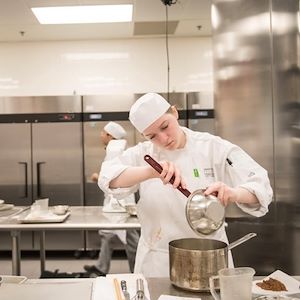 Abigail at Montco's Culinary Arts Institute