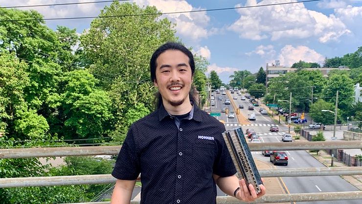 A graduate of Montgomery County Community College's Music Program, Boaz Kim is sponsored by Hohner music company as a performing artist who endorses their harmonicas. Photos courtesy of Boaz Kim