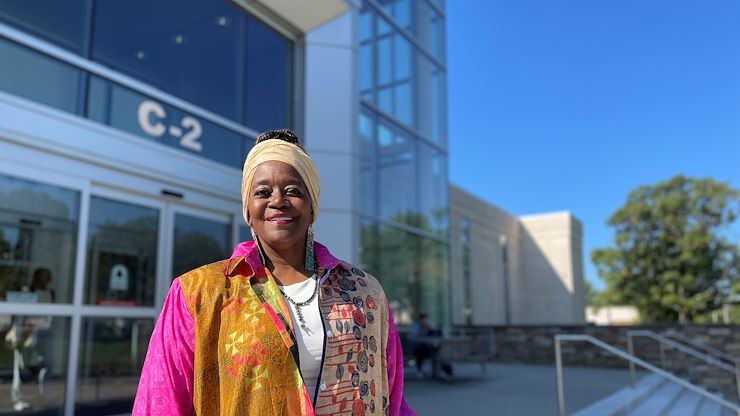 Montgomery County Community College's Act 101 Scholars Program has helped Carolyn Maurus feel confident and supported as a student as she works toward her degree in Human Services. Photo by Diane VanDyke