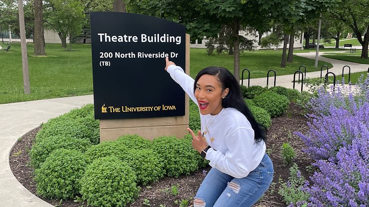 Montgomery County Community College graduate Dajzané Meadows-Sanderlin is a first-year graduate student at the University of Iowa where she received a full scholarship to study acting. Photo courtesy of Dajzané Meadows-Sanderlin