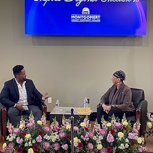 Geoffrey Aikens moderates book discussion with Lorene Cary