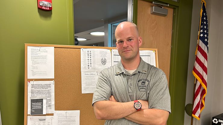 Montgomery County Community College Municipal Police Academy cadet Lt. Roderick Fancher was a former prosecutor in the Montgomery County District Attorney's Office. He'll soon become a patrol officer for the Upper Merion Township Police Department. Photos by Eric Devlin