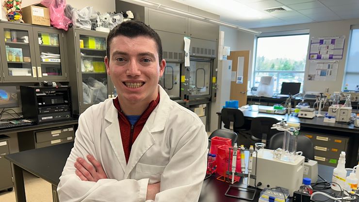 Biotechnology major Zachary Denmark will give the 2024 Montgomery County Community College Commencement student address. Photos by Eric Devlin