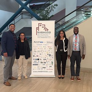 Darren Pierce, Debby Marin Barrientos, Lizette Chavez and Tourism and Hospitality Management Associate Professor Shawn Murray 
