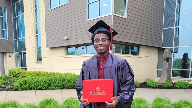 David Watson Jr. following the 2025 Commencement ceremony. 