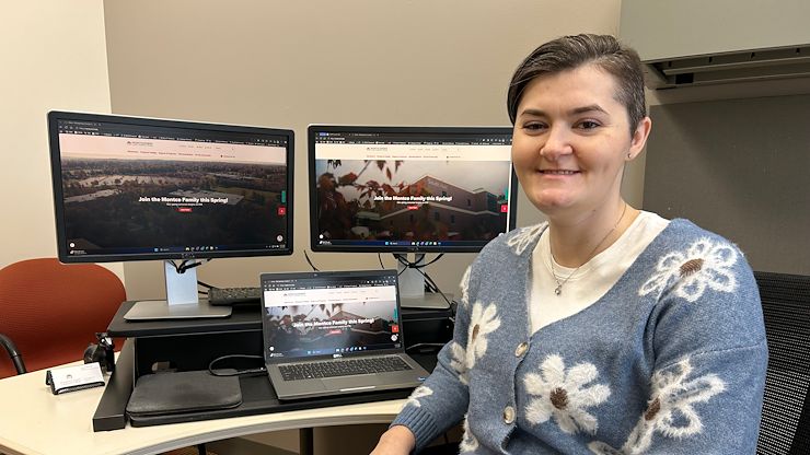 Taylor Bellegue, ’23, a Montgomery County Community College Computer Science alumna, just completed her bachelor’s degree from West Chester University. Photo by Eric Devlin
